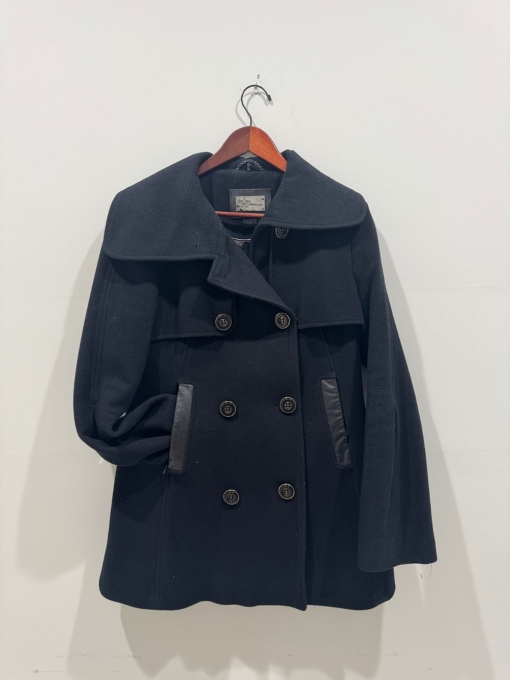 Women’s Mackage Black Double-Breasted Peacoat